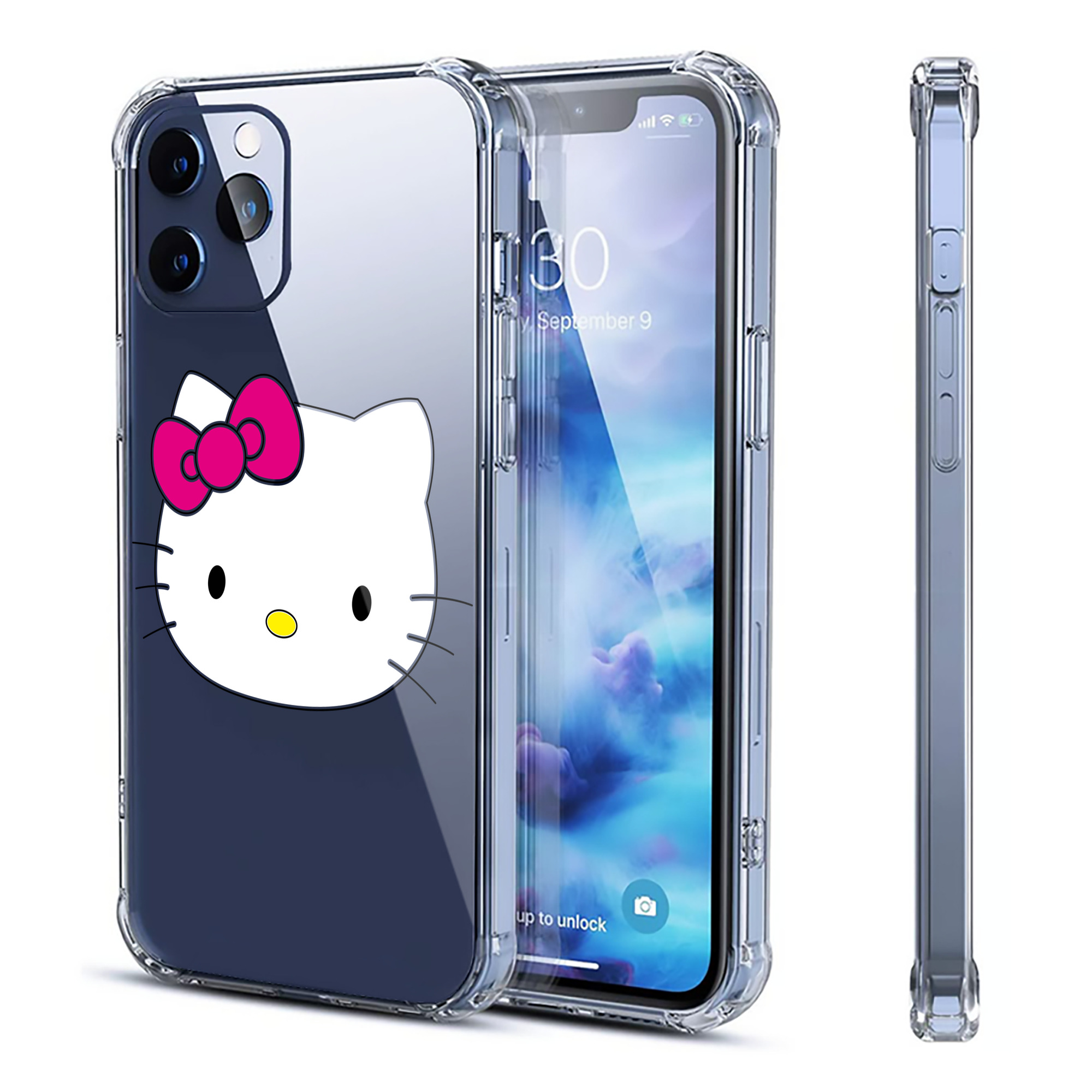 （画像用） Hello Kitty ハローキティ 【iPhone 12シリーズ対応】透明スマホケース（クリアソフトケース）